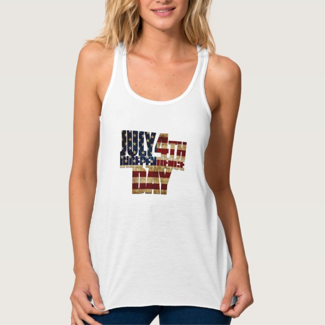 July 4th Independence Day 002 Singlet (Front)