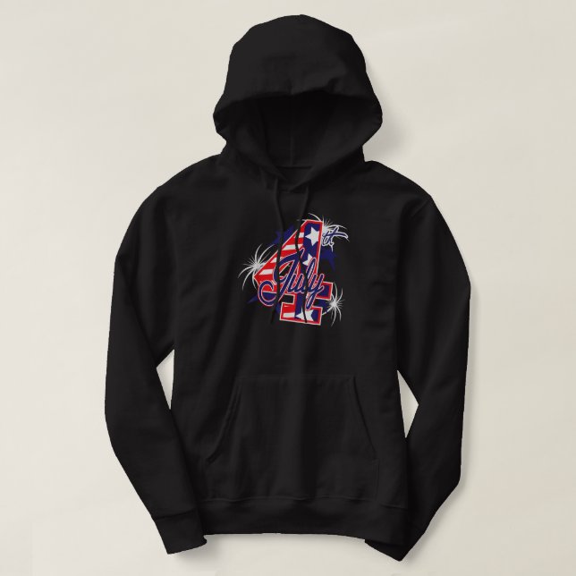 July 4th, Independence Day, 4th of July, USA T-Shi Hoodie (Design Front)