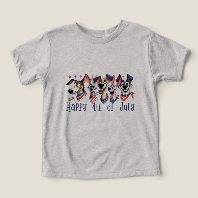 July 4th. Independence Day. Funny Dogs (Design Front)