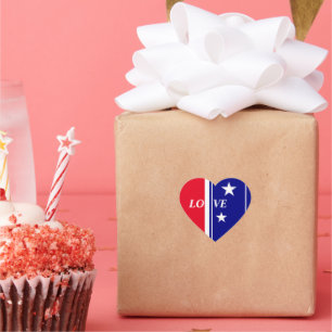 July 4th Independence day gifts Heart Sticker