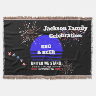 July 4th, Independence Day Tapestry Throw Blanket