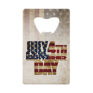 July 4th Independence Day Vintage Flag Design