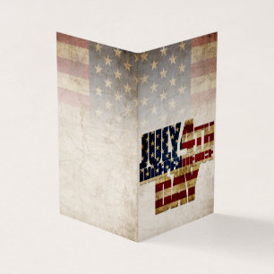July 4th Independence Day Vintage Flag Design