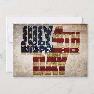 July 4th Independence Day Vintage Flag Design