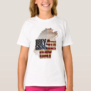 July 4th Independence Day Vintage Flag Design T-Shirt