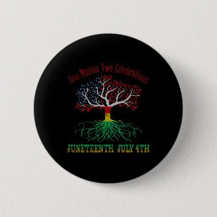 July 4th Juneteenth America Freedom Usa Independen 6 Cm Round Badge