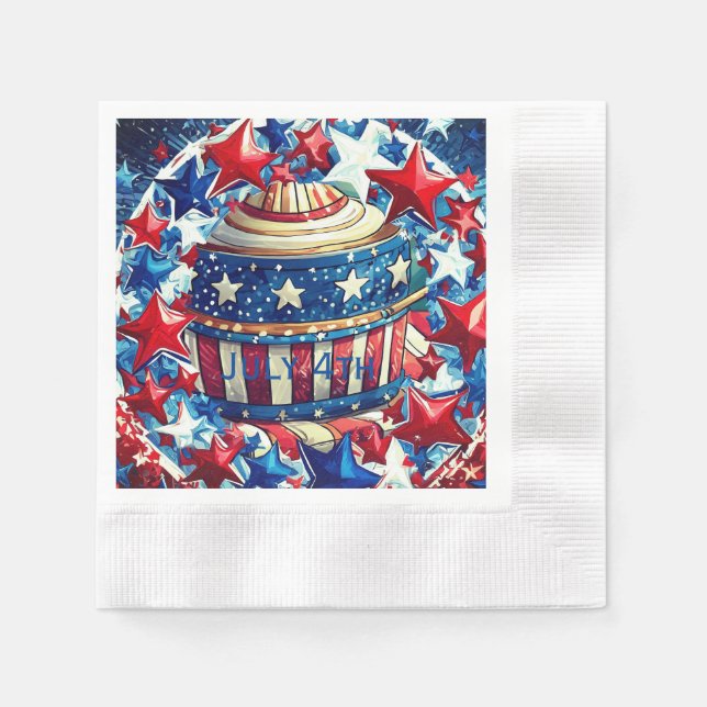 July 4th Paper Napkin (Front)