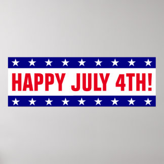 JULY 4th Party Banner Poster