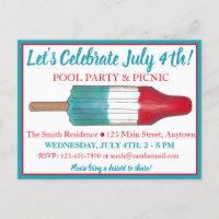 July 4th Party Rocket Pop Popsicle Fireworks