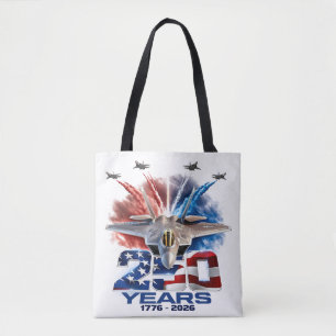 July 4th Patriotic 250 Year Birthday Tote Bag