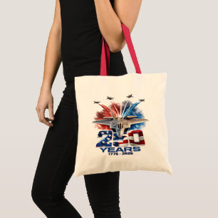 July 4th Patriotic 250 Year Birthday Tote Bag