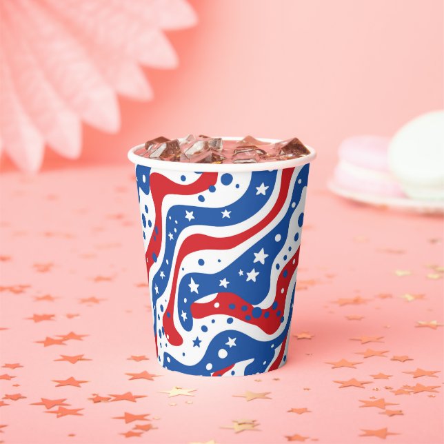 July 4th Patriotic Paper Cup (Insitu)