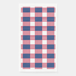 July 4th Patriotic Paper Guest Towel Napkin