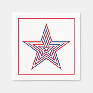 July 4th Patriotic Paper Napkins