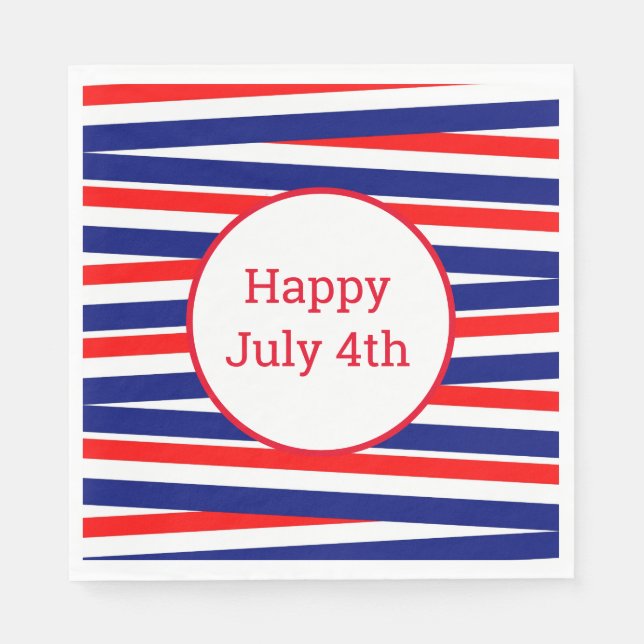 July 4th Patriotic Paper Napkins (Front)