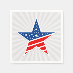 July 4th Patriotic Paper Napkins