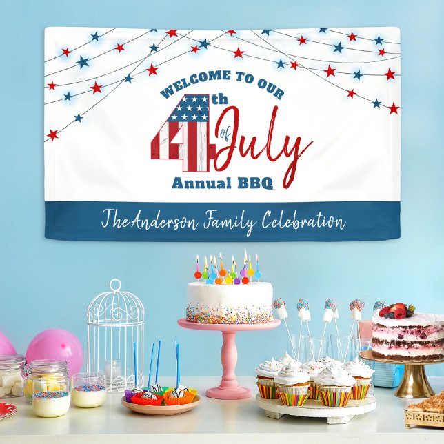 July 4th Patriotic Red White Blue USA Flag Stars Banner (Creator Uploaded)