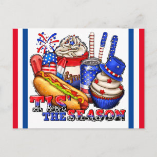 July 4th  postcard