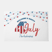 July 4th Red White Blue Patriotic USA Flag Stars