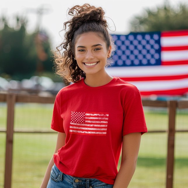 July 4th Stars And Stripes American Flag Women's T-Shirt (July 4th Stars And Stripes American Flag Women's T-Shirt)