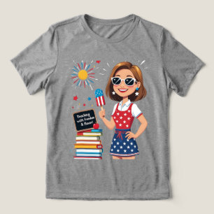 July 4th Teacher Shirt Patriotic Teaching