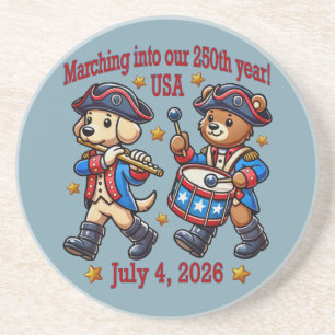 July 4th USA 250th Anniversary Semiquincentennial Coaster