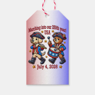 July 4th USA 250th Anniversary Semiquincentennial Gift Tags