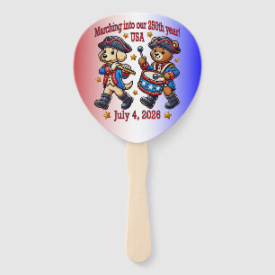 July 4th USA 250th Anniversary Semiquincentennial Hand Fan