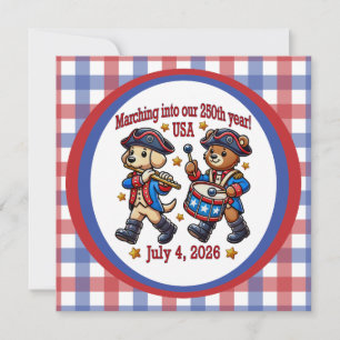 July 4th USA 250th Anniversary Semiquincentennial Invitation