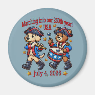 July 4th USA 250th Anniversary Semiquincentennial Magnet