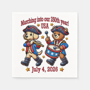 July 4th USA 250th Anniversary Semiquincentennial  Napkin