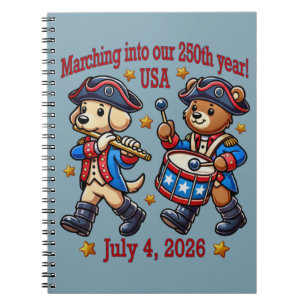 July 4th USA 250th Anniversary Semiquincentennial Notebook