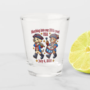 July 4th USA 250th Anniversary Semiquincentennial Shot Glass