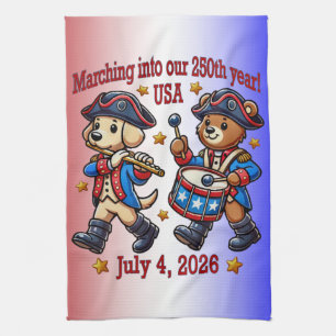 July 4th USA 250th Anniversary Semiquincentennial Tea Towel
