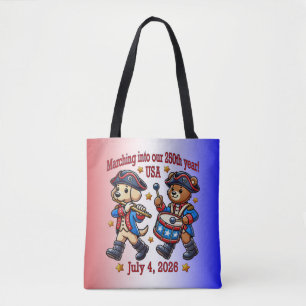 July 4th USA 250th Anniversary Semiquincentennial  Tote Bag