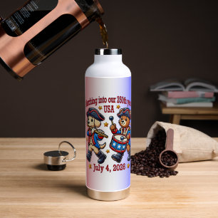July 4th USA 250th Anniversary Semiquincentennial Water Bottle