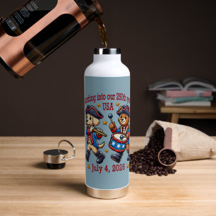 July 4th USA 250th Anniversary Semiquincentennial Water Bottle