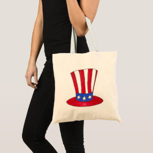 July 4th USA Patriotic Uncle Sam Top Hat Tote Bag