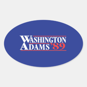 July 4th Washington Adams Campaign Bumper Sticker