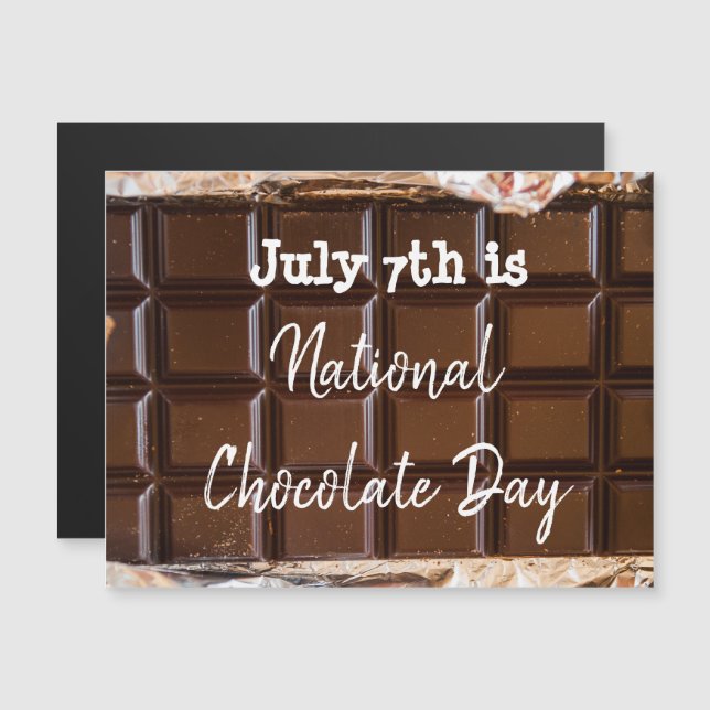 July 7th is National Chocolate Day Magnetic Invitation (Front/Back)