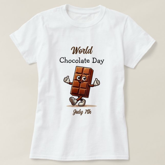 July 7th is World Chocolate Day T-Shirt (Design Front)