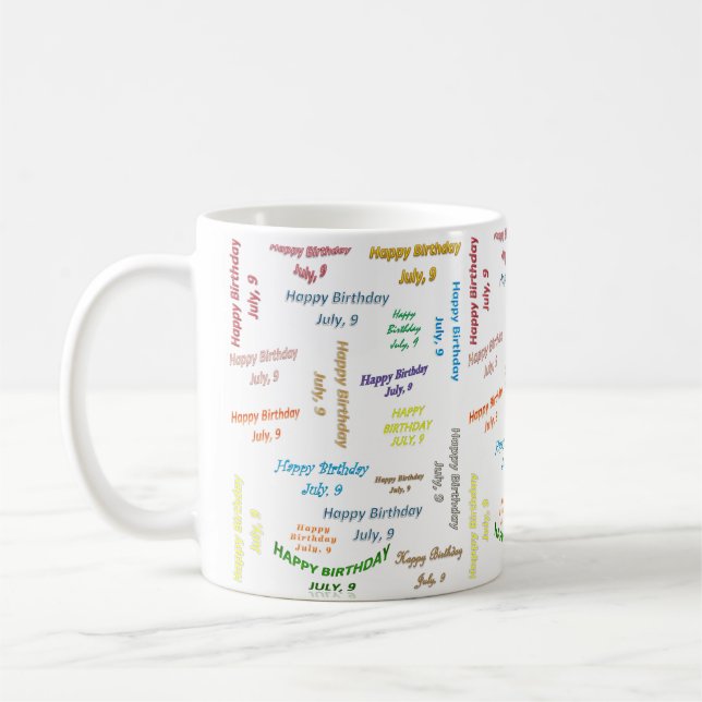 July 9, Birthday Mug (Left)