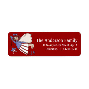 July Angel of the Month Return Address Labels