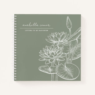 July Birth Flower Letters to My Daughter Memory Notebook
