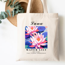 July Birth Flower Water Lily Bridal Shower Favours