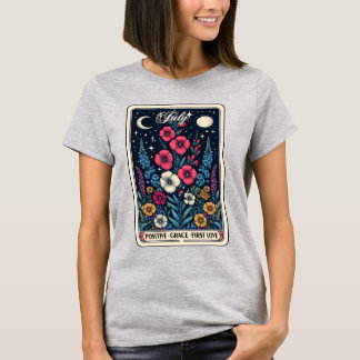 July Birth Month Flower Larkspur T-Shirt