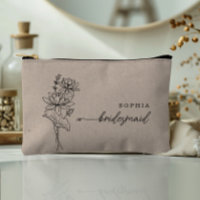 July Birth Month Flower Personalised Bridesmaid