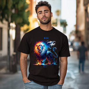 July Birth Month Spirit Animal Lion Gift  T-Shirt