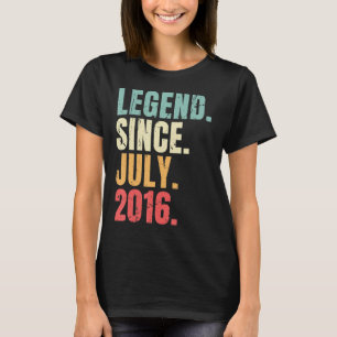 July Birthday 2016 Legend Since July 2016 Retro T-Shirt