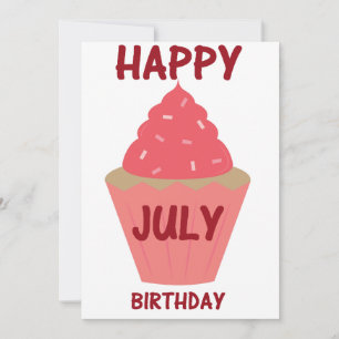 July birthday invitation